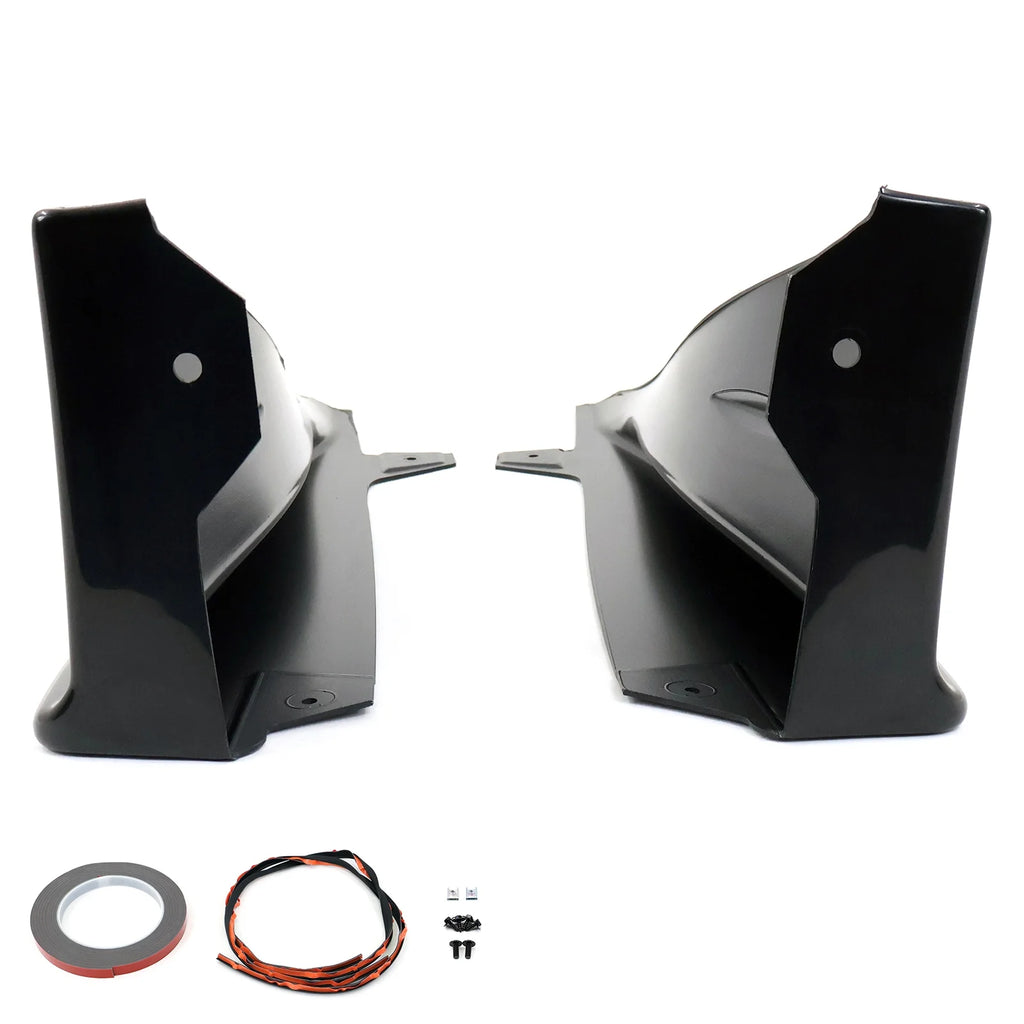 Unpainted Black ABS Side Skirt Spats 2Pieces Z941648