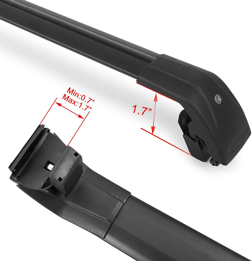 Roof Rack Cross Bars for Hyundai Tucson 2016-2021, Black Matte Aluminum, Pack of 2 J274