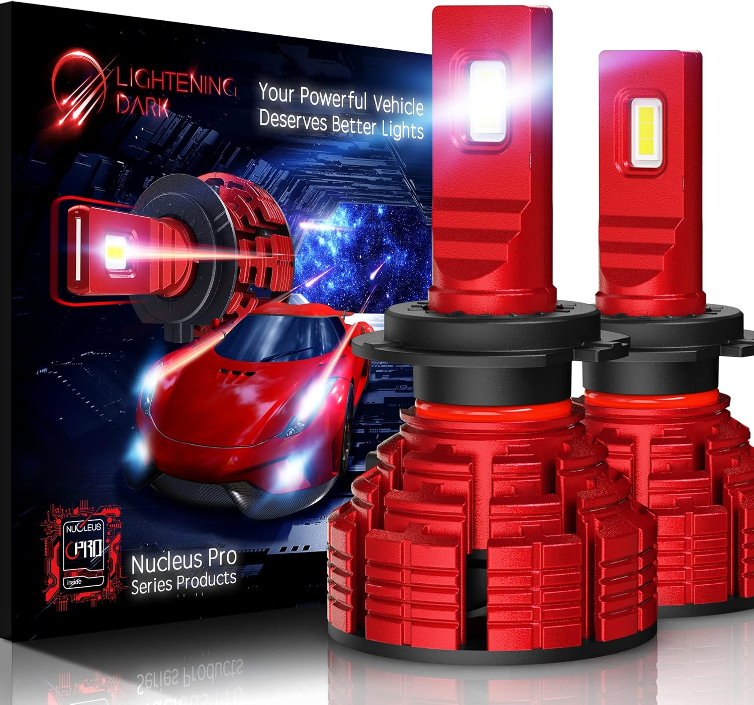 H7 LED Headlight Bulb Conversion Kit 6500K Cool White Pack of 2 A27054