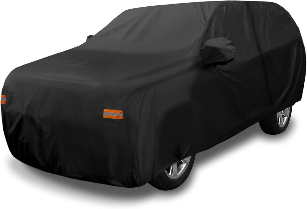 Black 190T PU Waterproof SUV Car Cover Pack of 2 R2411