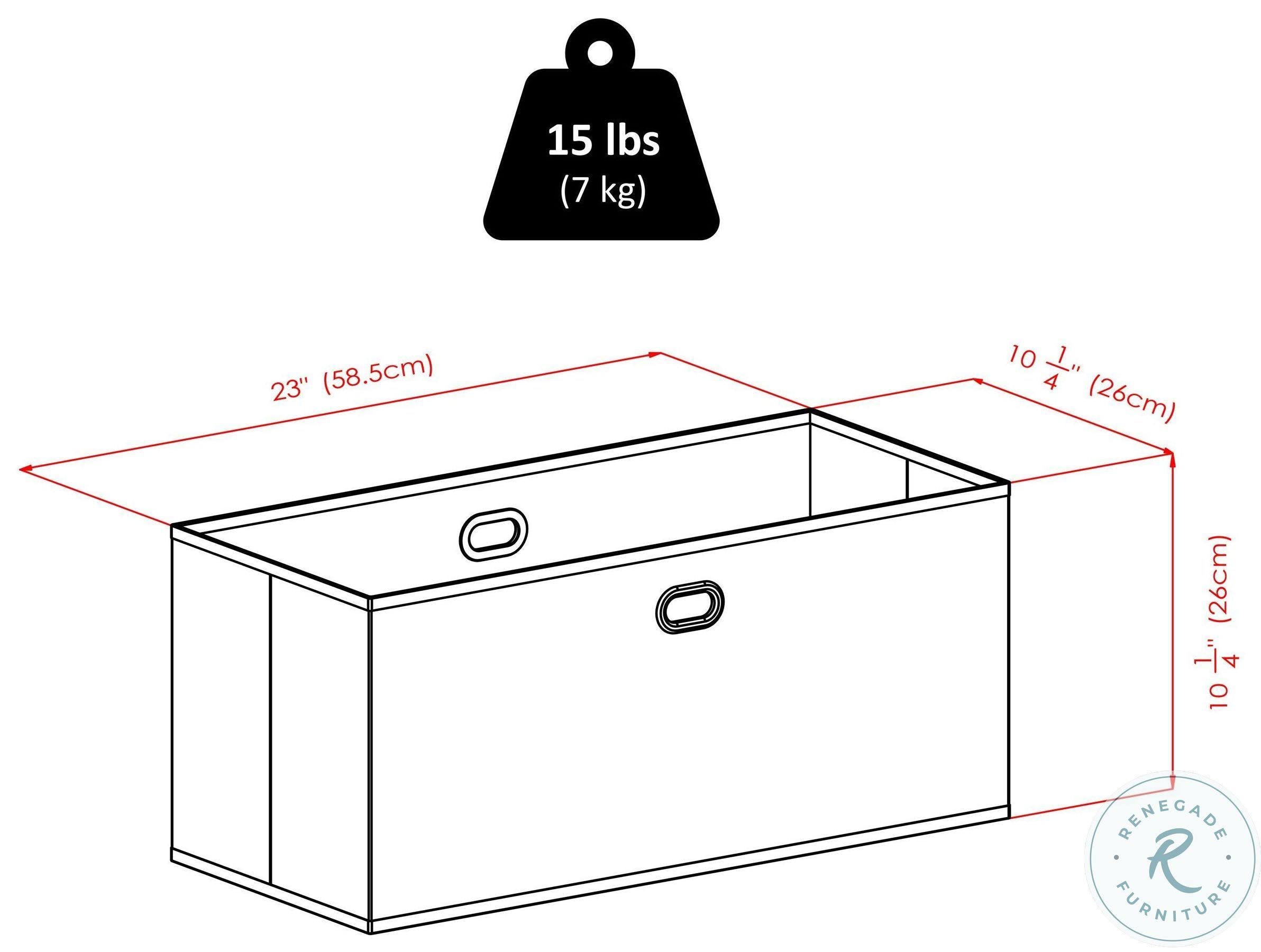 3-Pc Folding Bookcase with Fabric Basket Z65453