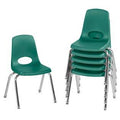 Green 14in Stack Chair Swivel Glide 6-Pack U752