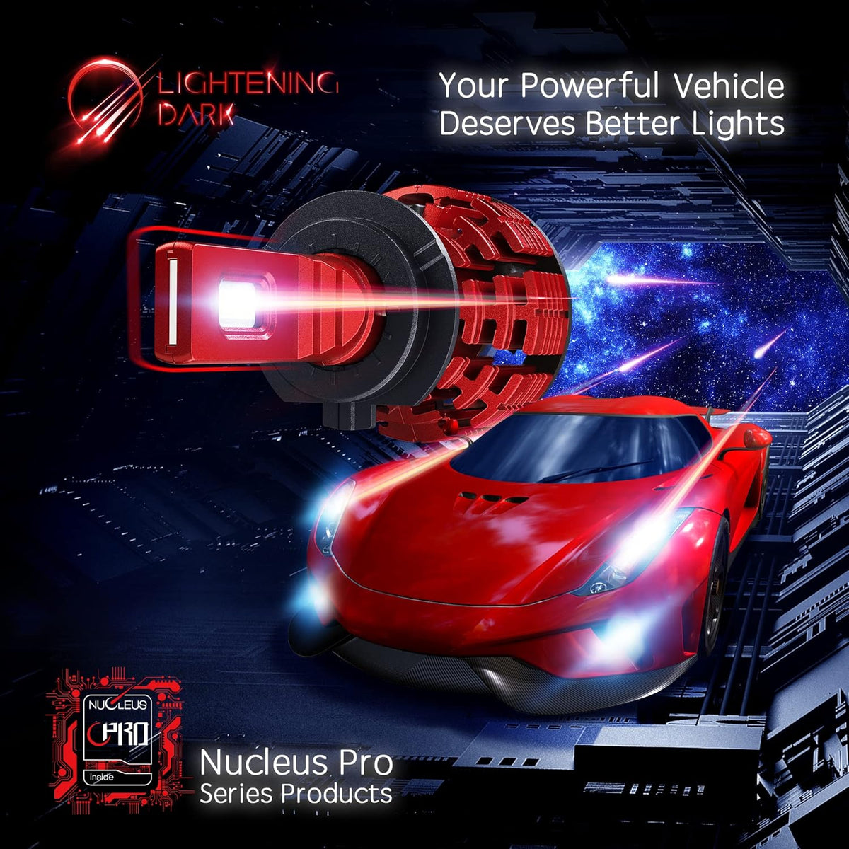 H7 LED Headlight Bulb Conversion Kit 6500K Cool White Pack of 2 A27054