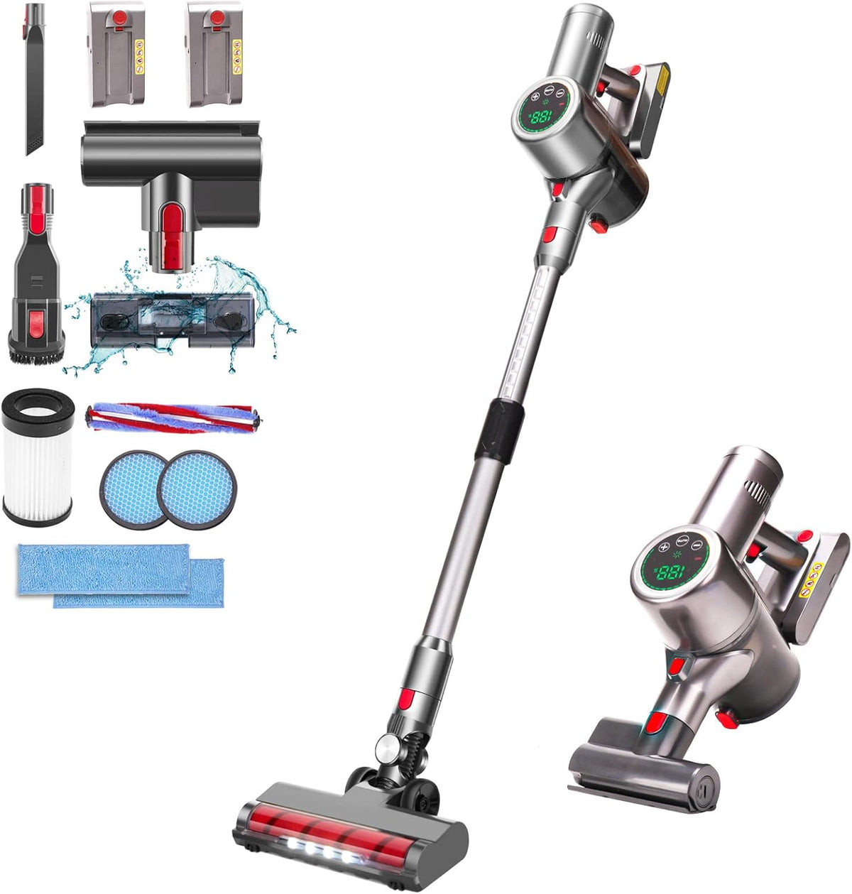 Cordless Stick Vacuum Cleaner with LED Display H164
