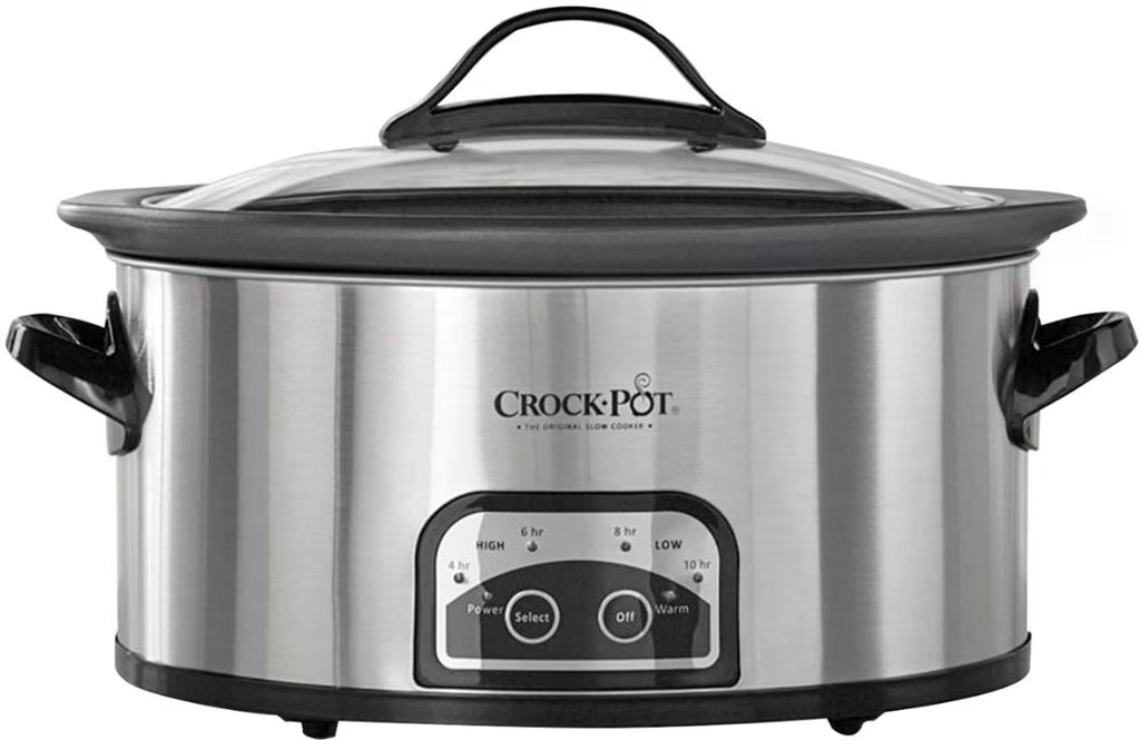 6 Quart Programmable Slow Cooker with Timer, Stainless Steel A4133