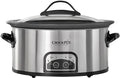 6 Quart Programmable Slow Cooker with Timer, Stainless Steel A4133