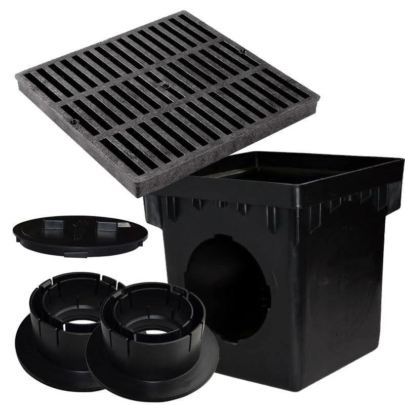 9x22 Catch Basin Kit with Black Grate O758338