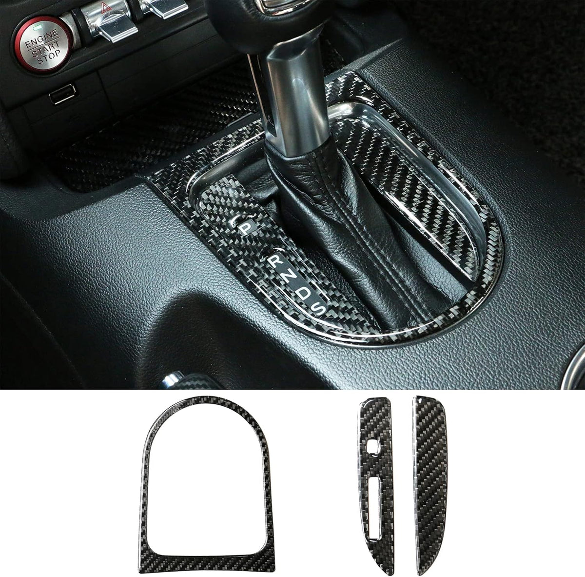Carbon Fiber Central Control Sticker Interior Trim Accessories X382515