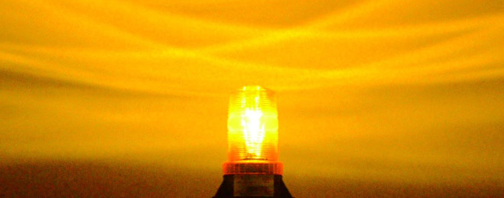AMBER LED Emergency Warning Light Beacon Strobe, Pack of 2 D2031