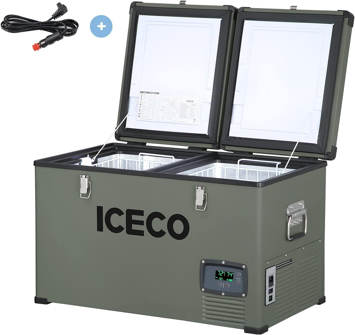 68.6 Quart Double Zone Portable Refrigerator with SECOP Compressor F6647