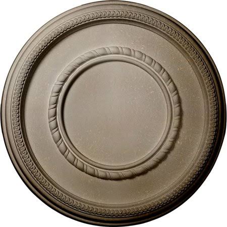 17 3/8x22OD x 1 1/8x22P Roped Large Ceiling Medallion, Hand-Painted Flash Copper F884112