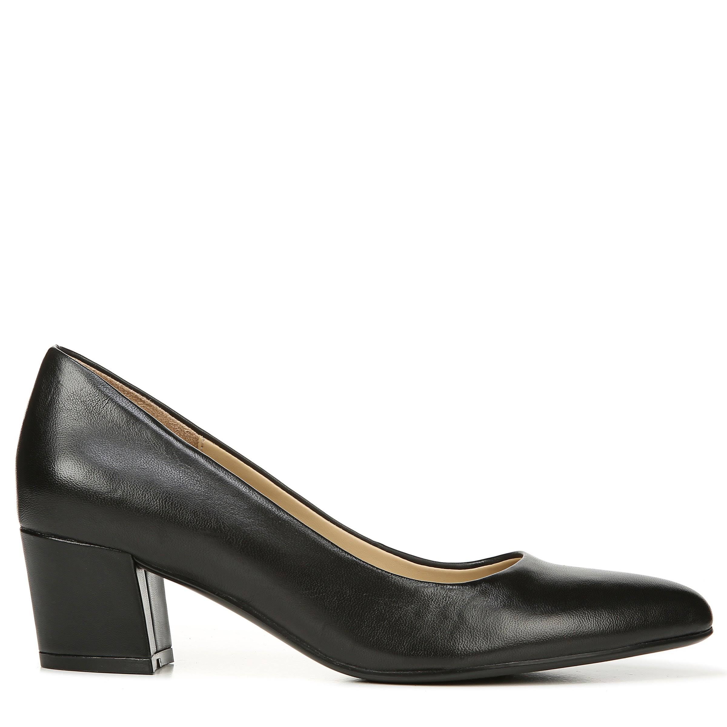 Black Leather Pumps Z55563