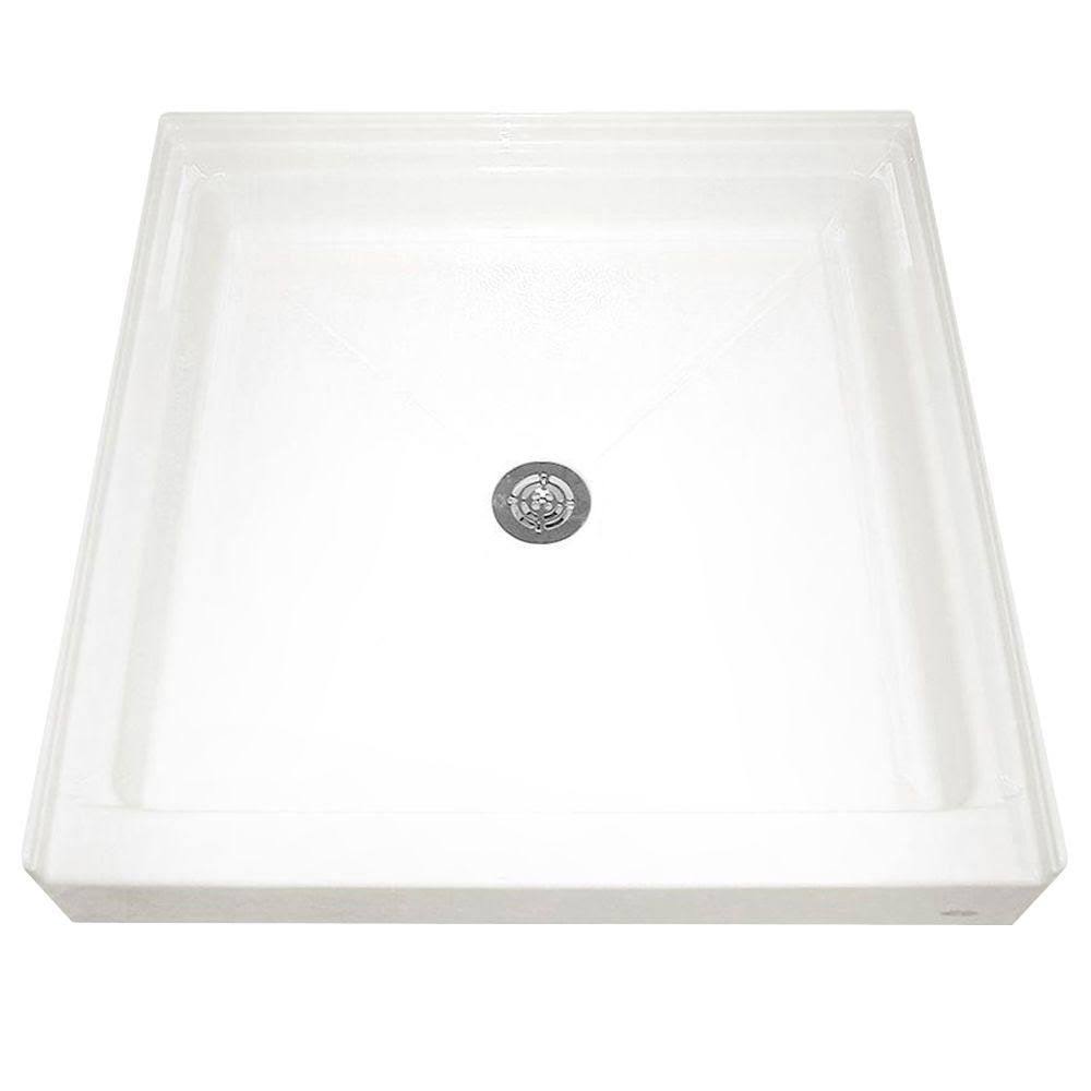 White Single Threshold Shower Base W183