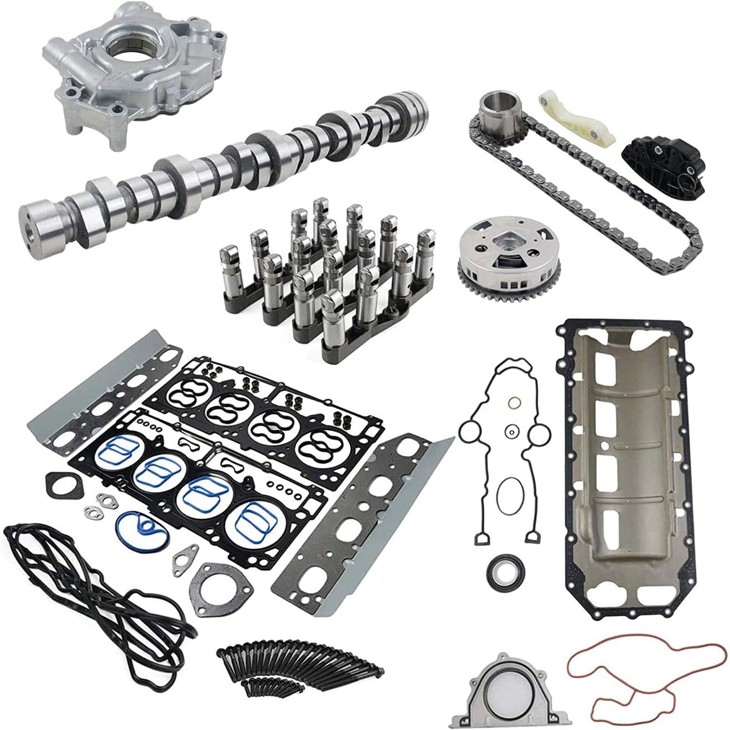 Camshaft Lifter Kit with Water Pump Timing Chain Kit for Dodge Ram 1500 5.7L V8 HEMI 2009-2019 E361