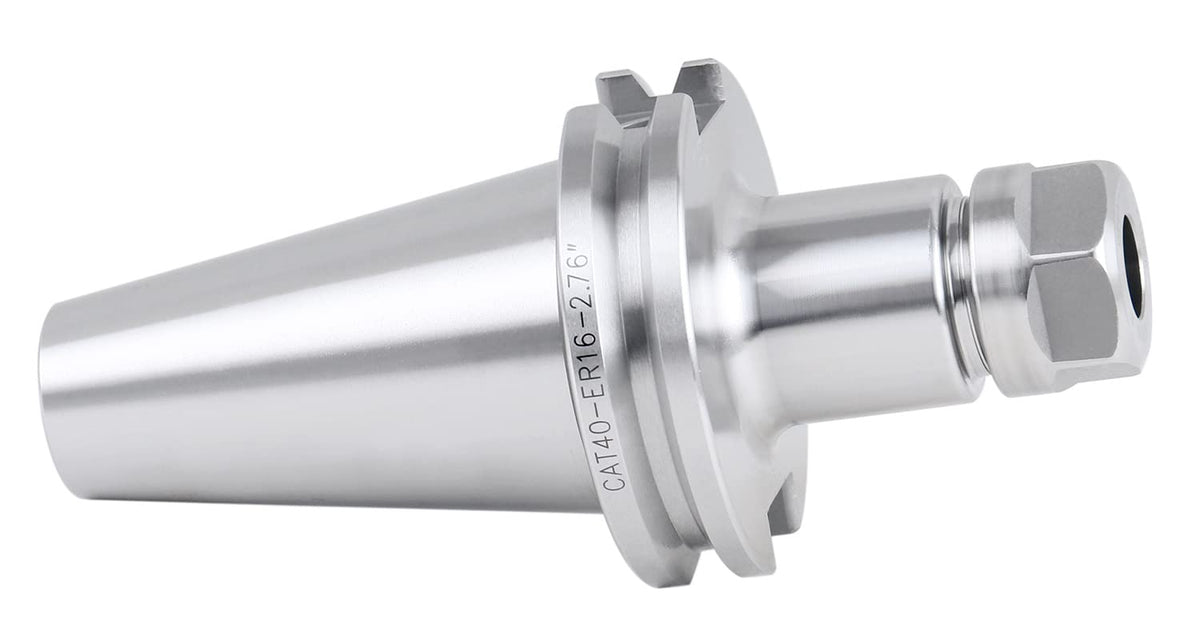 Cat40 V-Flange Collet Chuck for Er16 Collets, Draw Bar Thread 5/8-11'', 2.76'' Projection Length S990