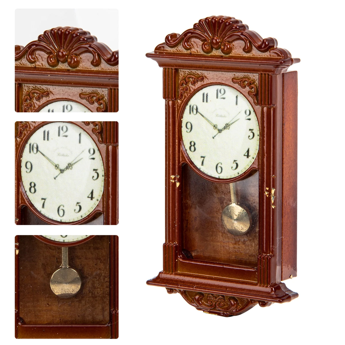 Metal Dollhouse Hanging Clock Toy Doll Furniture Z1367