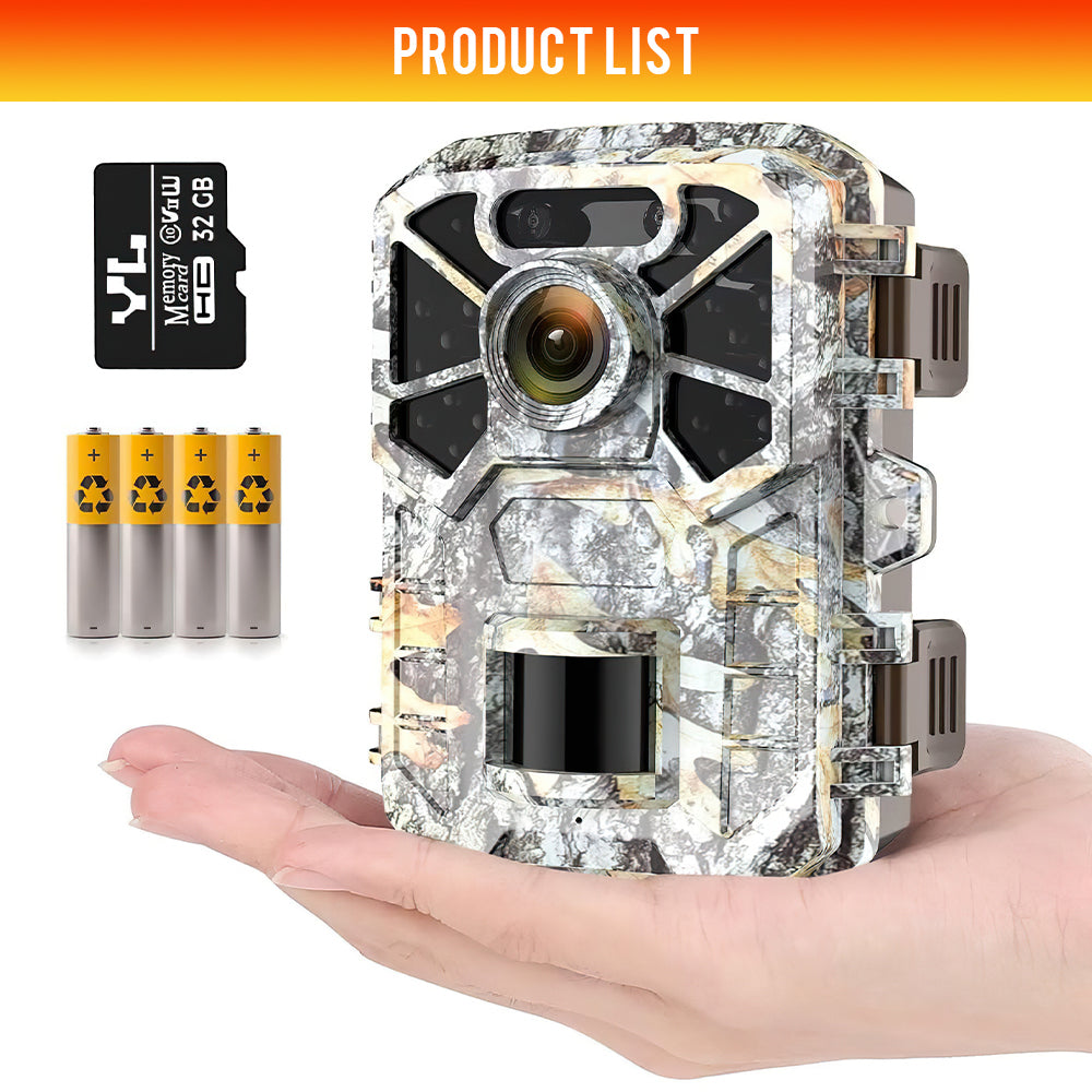 30MP 2K Infrared Night Vision Waterproof Trail Camera with 120° Wide Angle Lens H3039