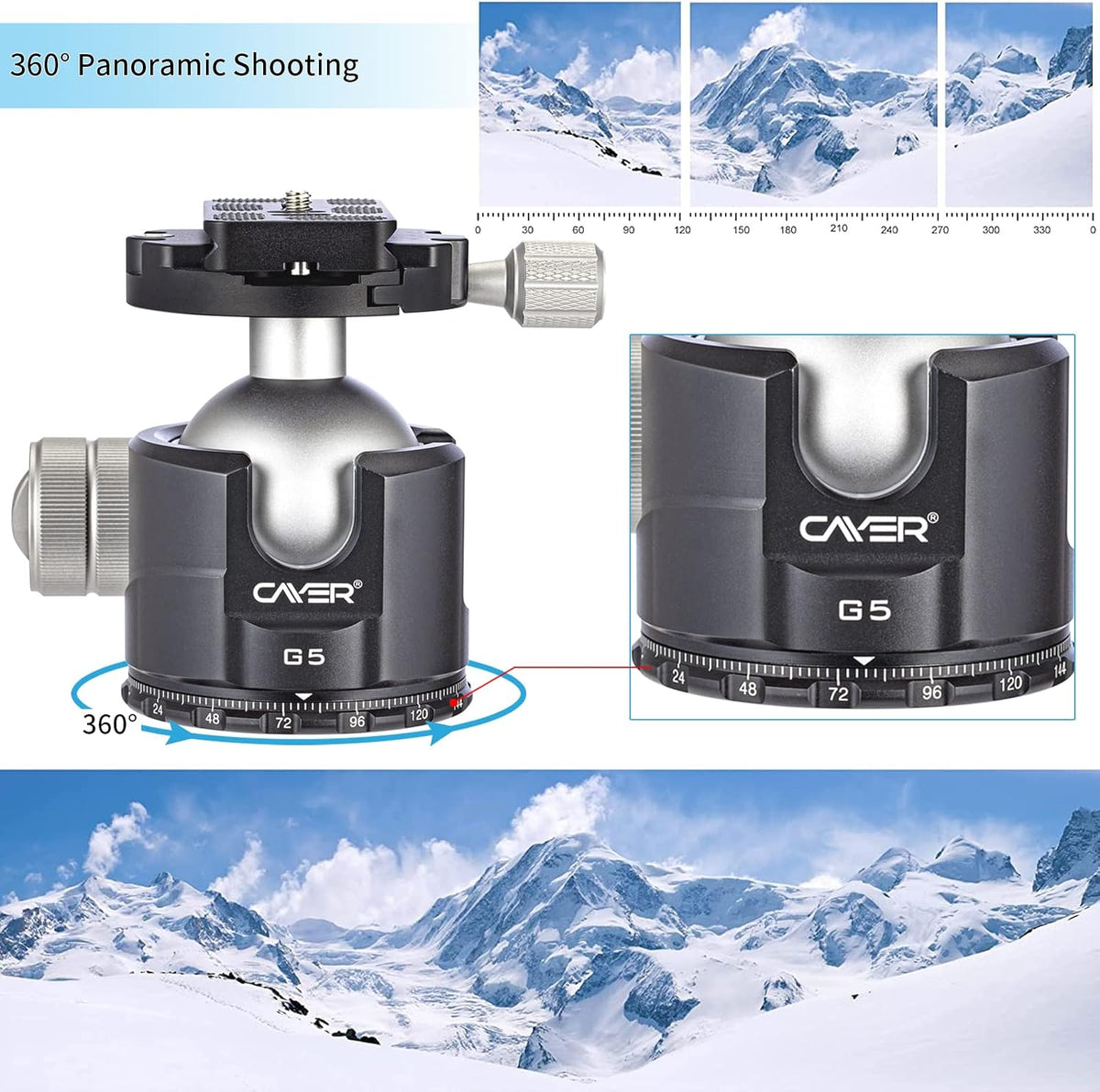 G5 Low Profile Ball Head Tripod Head Camera Mount P117984