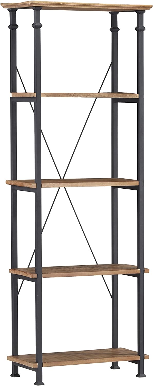 4-Tier Bookcase, Rustic Brown Z2521