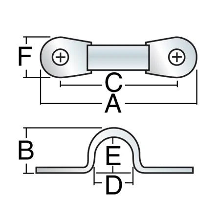 Bag of 100 Low Profile Eye Straps W853137